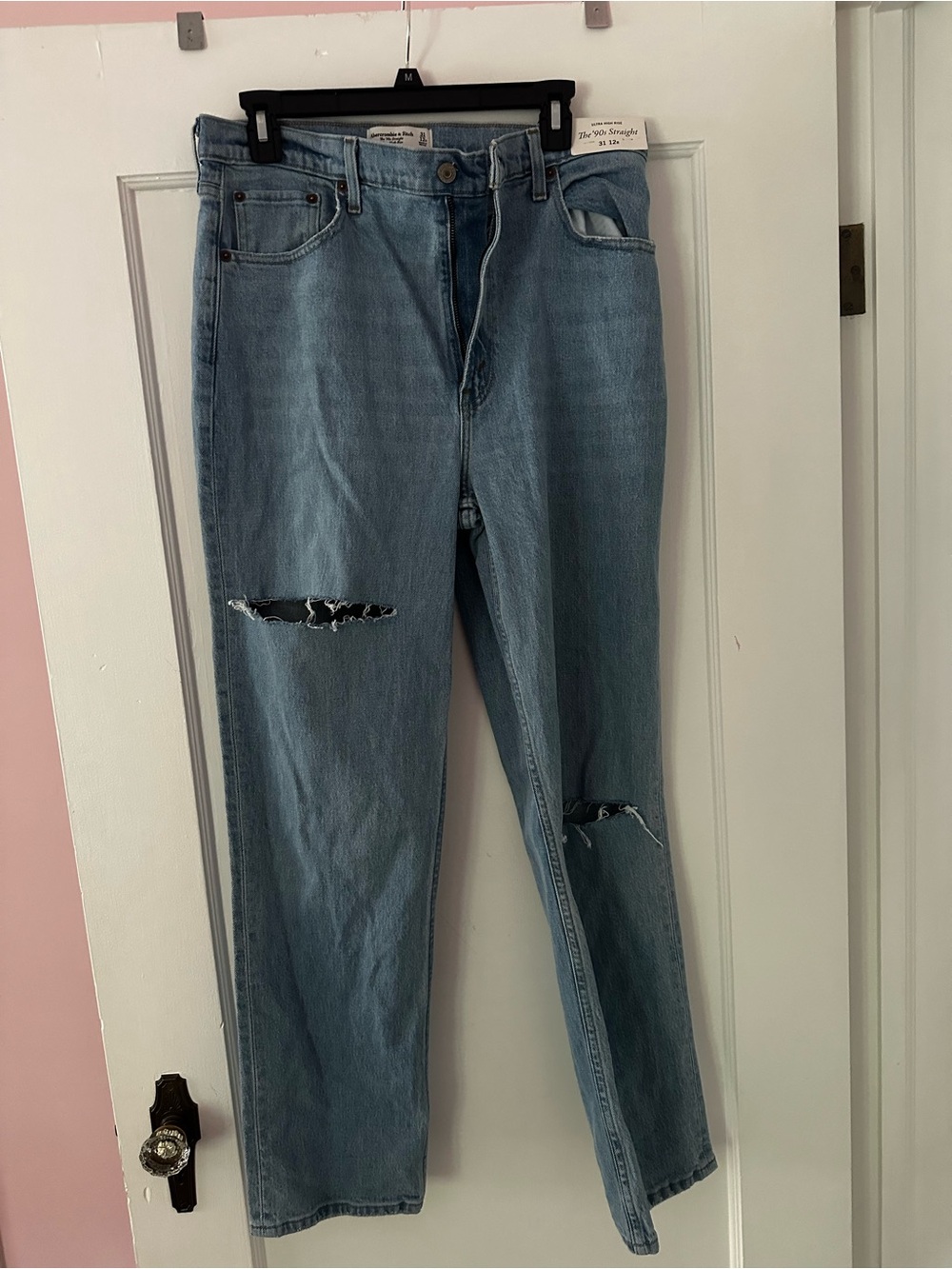 Abercrombie NEW 90s straight leg ultra high rise jean
